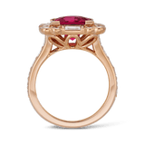 Pink Tourmaline and Diamond Ring in 18ct Rose Gold Hardy Brothers 