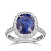 5.29 Carat Sapphire and Diamond Ring in 18ct White Gold