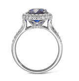 5.29 Carat Sapphire and Diamond Ring in 18ct White Gold