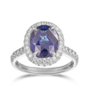 5.88 Carat Ceylon Sapphire and Diamond Ring in 18ct White Gold Hardy Brothers 