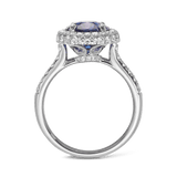 5.88 Carat Ceylon Sapphire and Diamond Ring in 18ct White Gold Hardy Brothers 
