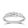 5-Stone 1.00 Carat Diamond Engagement Ring in 18ct White Gold Hardy Brothers 