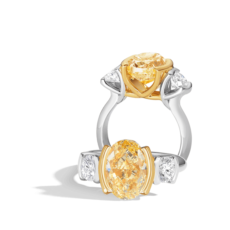 Vault 6.02 Carat Yellow and White Diamond Ring Hardy Brothers 