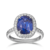 6.48 Carat Madagascan Sapphire and Diamond Ring in 18ct White Gold Hardy Brothers 