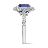 6.48 Carat Madagascan Sapphire and Diamond Ring in 18ct White Gold Hardy Brothers 