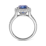 6.48 Carat Madagascan Sapphire and Diamond Ring in 18ct White Gold Hardy Brothers 