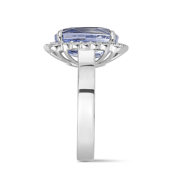 7.42 Carat Sapphire and Diamond Ring in 18ct White Gold Hardy Brothers 