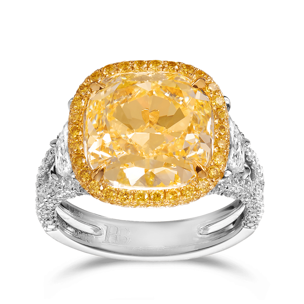 8.25ct Fancy Yellow Diamond Vault Ring Hardy Brothers Jewellers