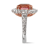 9.82 Carat Peach Tourmaline and Diamond Ring in 18ct White Gold Hardy Brothers 