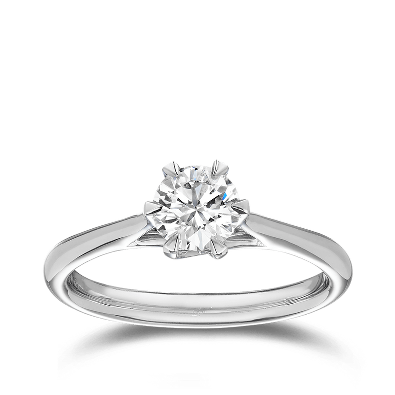 Amora 0.70 Carat Diamond Solitaire Engagement Ring in 18ct White Gold Hardy Brothers