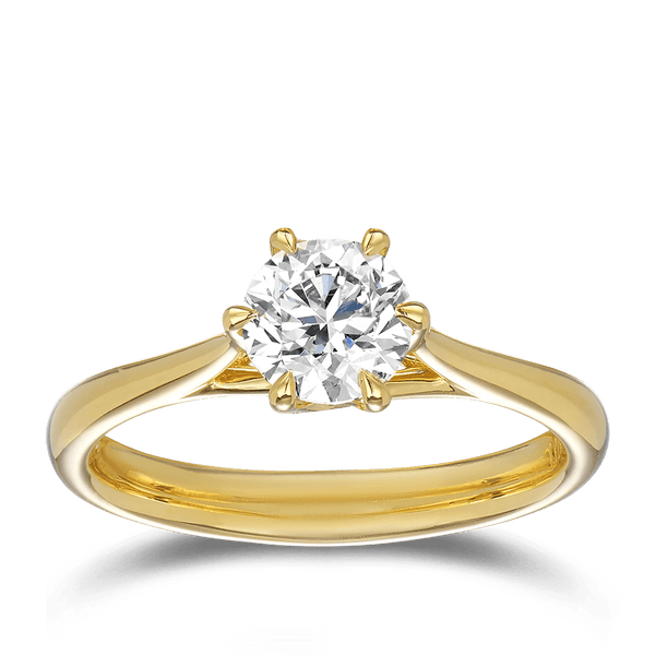 Amora 1.00 Carat Diamond Solitaire Engagement Ring in 18ct Yellow Gold Hardy Brothers Jewellers