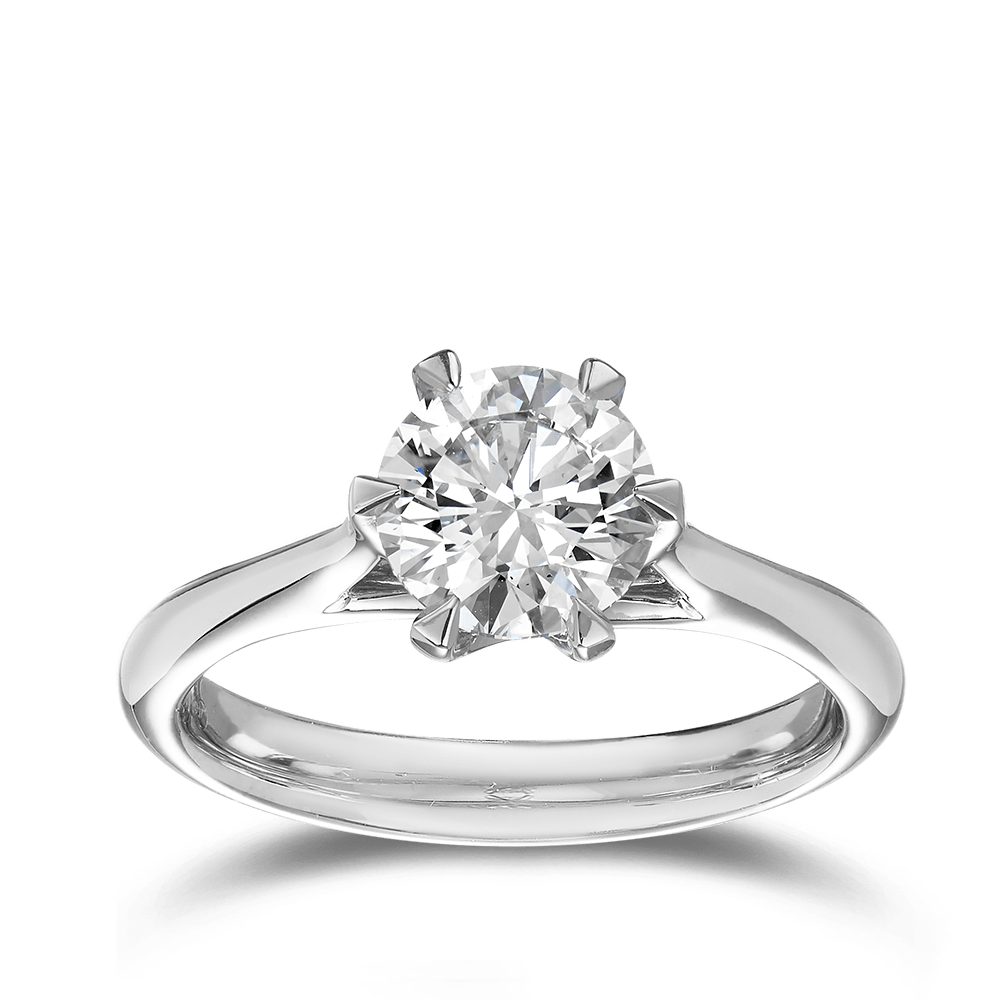 Amora 1.50 Carat Diamond Solitaire Engagement Ring in 18ct White Gold Hardy Brothers
