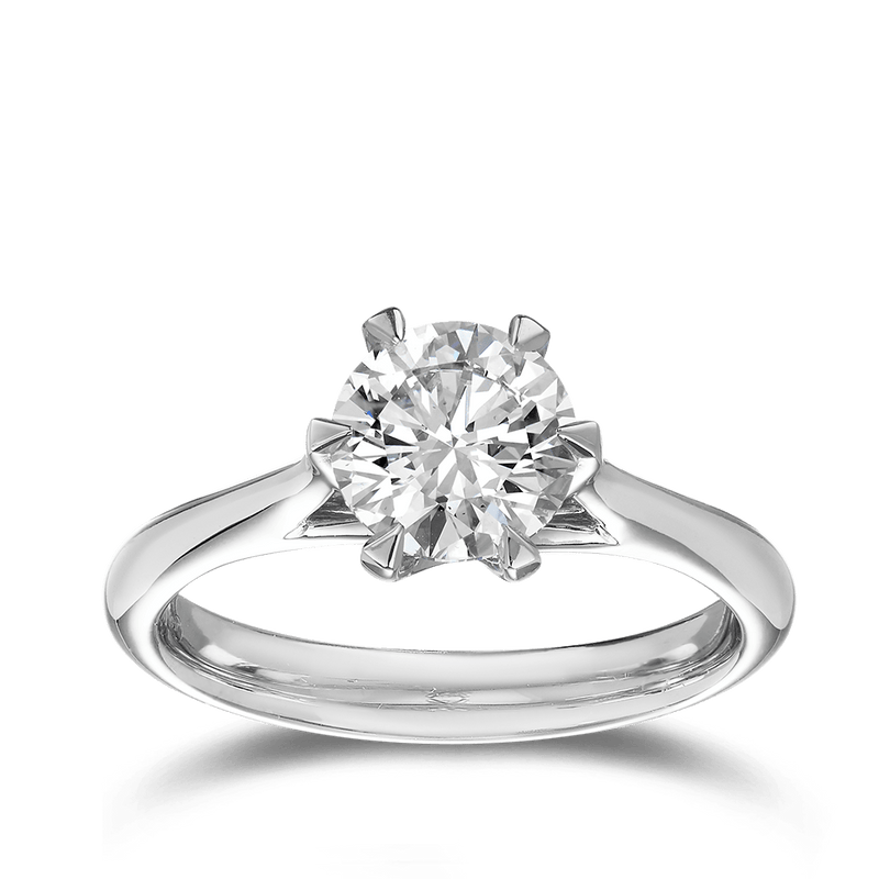 Amora 1.50 Carat Diamond Solitaire Engagement Ring in 18ct White Gold Hardy Brothers