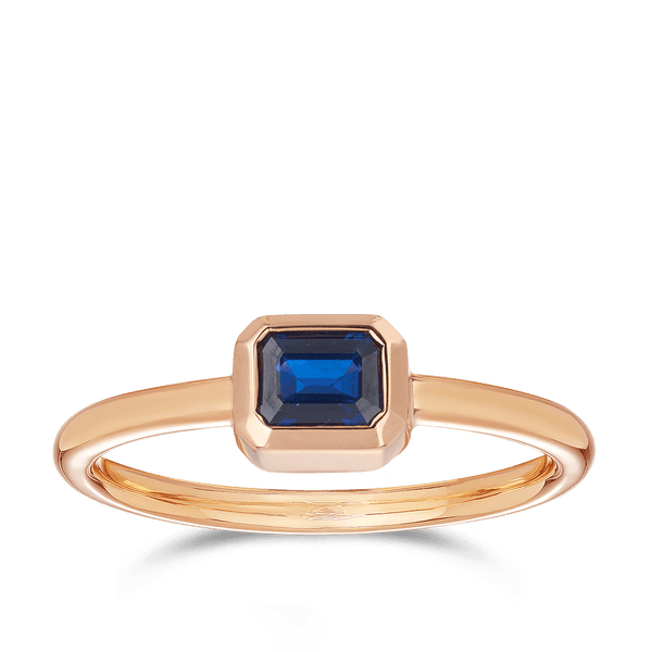 Arabella Sapphire Ring in 18ct Rose Gold Hardy Brothers 