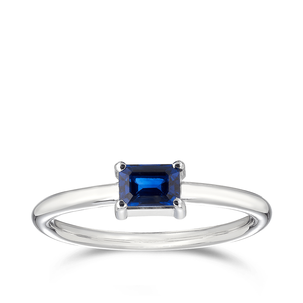 Arabella Sapphire Ring in 18ct White Gold Hardy Brothers 