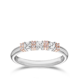 Argyle Pink Diamond and Asscher Cut White Diamond Fancy Band Hardy Brothers Jewellers