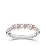 Argyle Pink Diamond and Asscher Cut White Diamond Fancy Band Hardy Brothers Jewellers