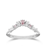 Argyle Pink Diamond and Baguette and Oval Cut White Diamond Fancy Band Hardy Brothers Jewellers