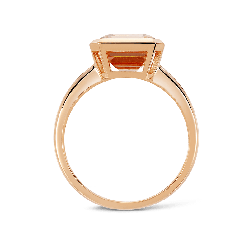 Bezel Set Morganite Ring in 18ct Rose Gold Hardy Brothers 