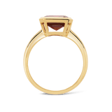 Bezel Set Rhodalite Garnet Ring in 18ct Yellow Gold Hardy Brothers 