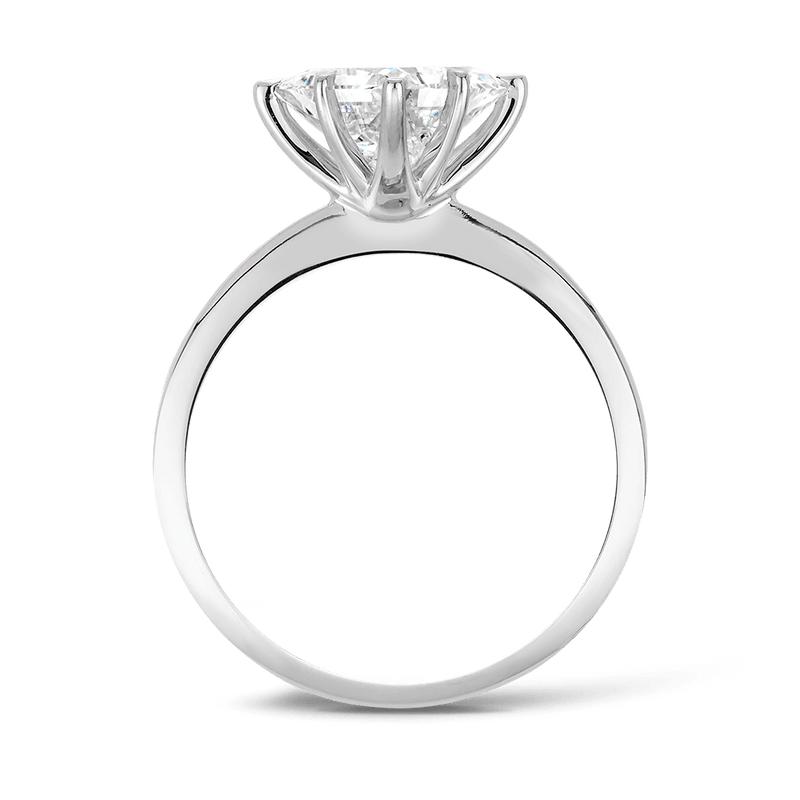 Celestial 2.15 Carat Princess Cut Engagement Ring in 18ct White Gold Hardy Brothers