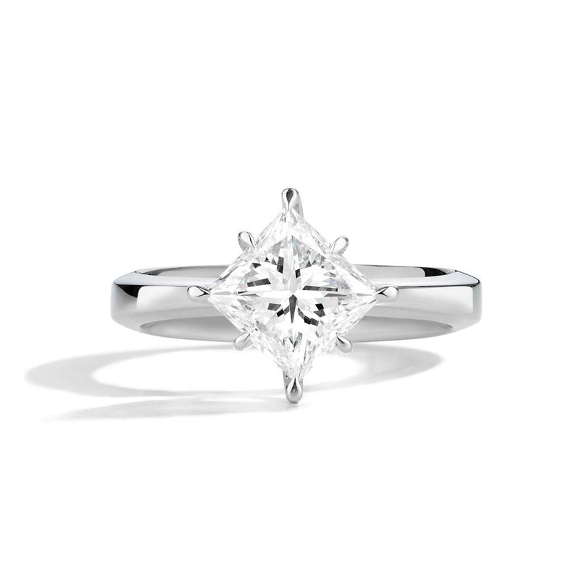 Celestial 2.15 Carat Princess Cut Engagement Ring in 18ct White Gold Hardy Brothers