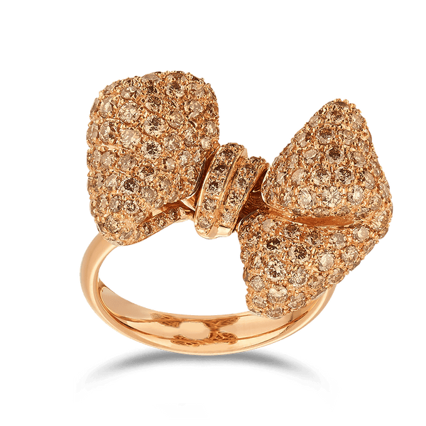 Cognac Diamond Ribbon Ring Hardy Brothers Jewellers