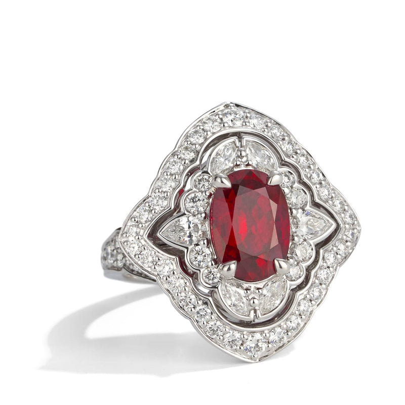 Empress Eugenie De Montijo Oval Cut Ruby Vault Ring Hardy Brothers Jewellers