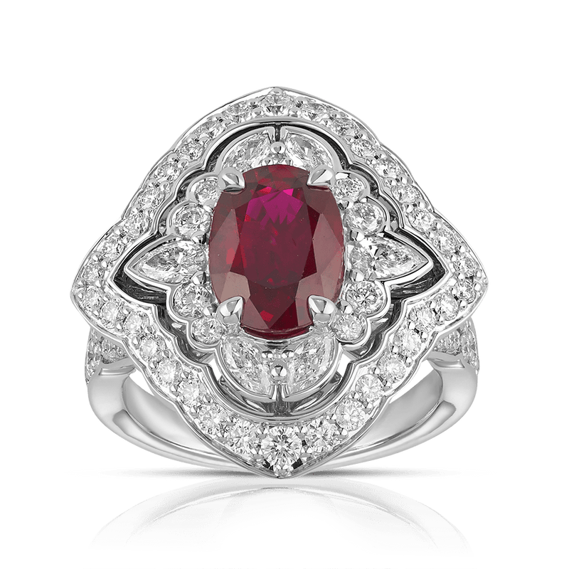 Empress Eugenie De Montijo Oval Cut Ruby Vault Ring Hardy Brothers Jewellers