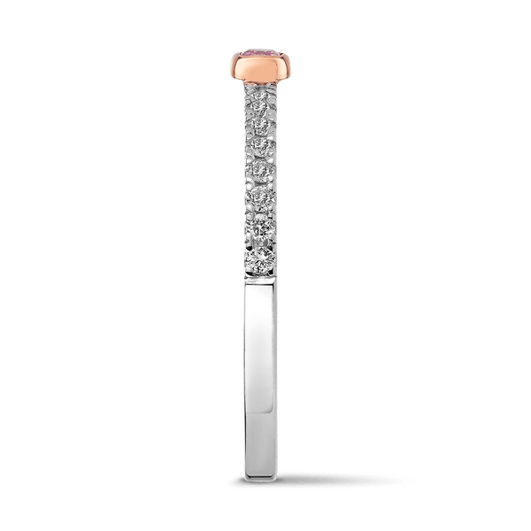 Kimberley Cushion Argyle Pink Diamond Stacker Hardy Brothers Jewellers