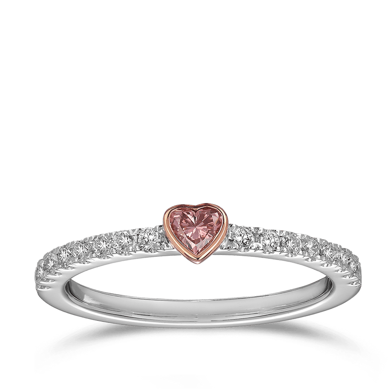 Kimberley Heart Argyle Pink Diamond Stacker Hardy Brothers Jewellers