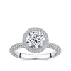 Raffiné 1.50 Carat Halo Engagement Ring in 18ct White Gold Hardy Brothers 