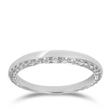 Paeonia 0.45ct Full Circle Diamond Wedding Ring in 18ct White Gold Hardy Brothers Jewellers