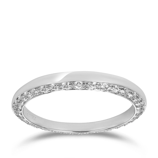 Paeonia 0.45ct Full Circle Diamond Wedding Ring in 18ct White Gold Hardy Brothers Jewellers