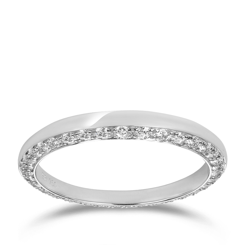 Full circle diamond online wedding band
