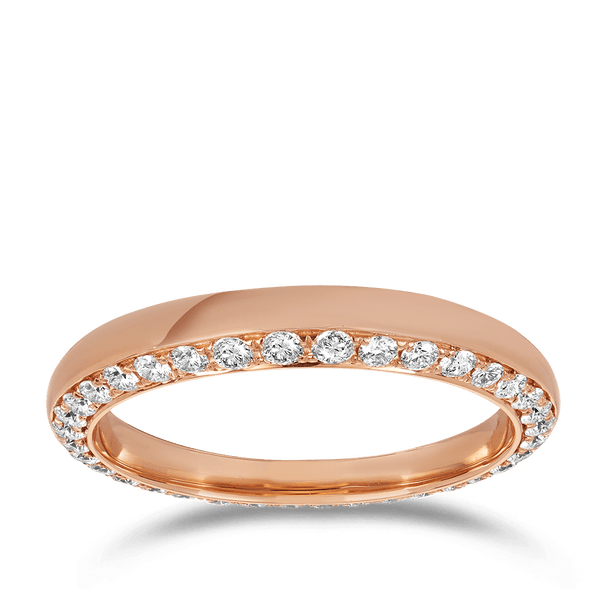 Paeonia 0.45ct Full Circle Diamond Wedding Ring in 18ct Rose Gold Hardy Brothers Jewellers