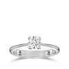 Paeonia 0.50 Carat Diamond Solitaire Engagement Ring in 18ct White Gold Hardy Brothers