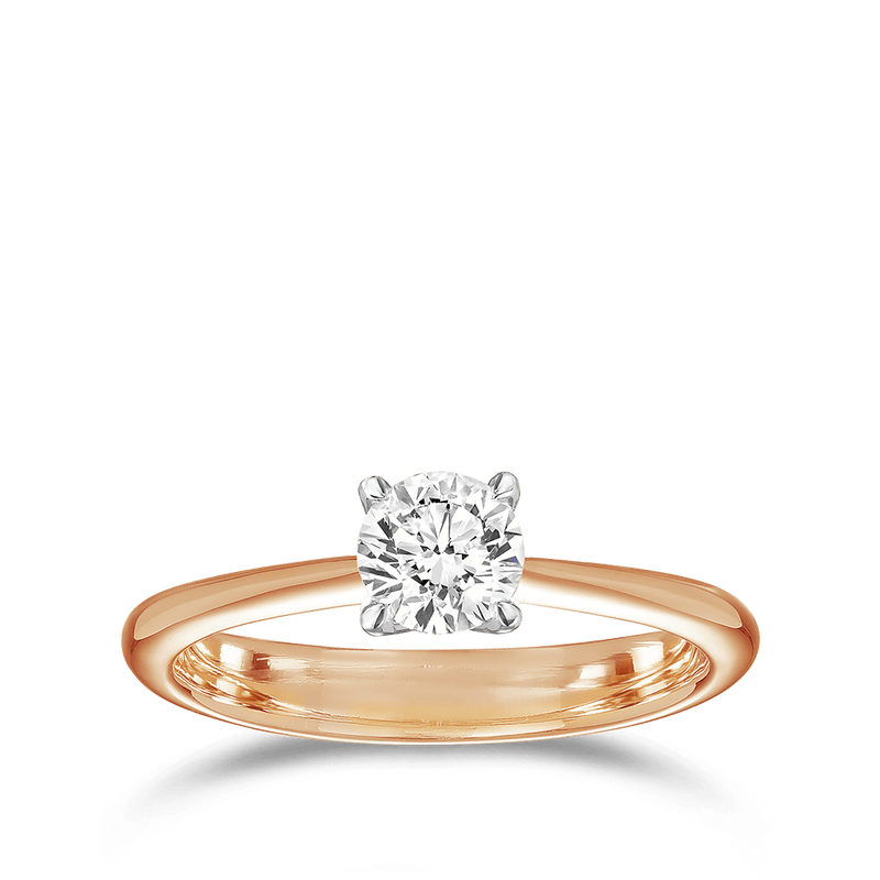 Paeonia 0.70 Carat Diamond Solitaire Engagement Ring in 18ct Rose Gold Hardy Brothers