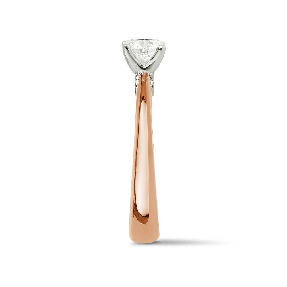 Paeonia 0.70 Carat Diamond Solitaire Engagement Ring in 18ct Rose Gold Hardy Brothers