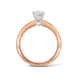 Paeonia 0.70 Carat Diamond Solitaire Engagement Ring in 18ct Rose Gold Hardy Brothers