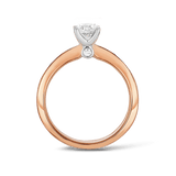 Paeonia 0.70 Carat Diamond Solitaire Engagement Ring in 18ct Rose Gold Hardy Brothers