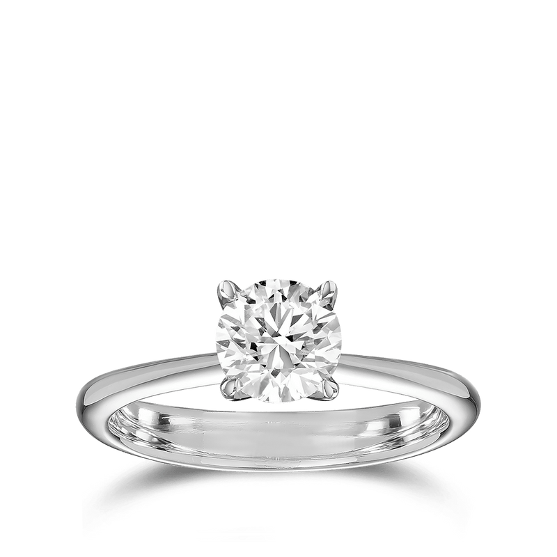 Paeonia 1.00 Carat Diamond Solitaire Engagement Ring in 18ct White Gold Hardy Brothers 