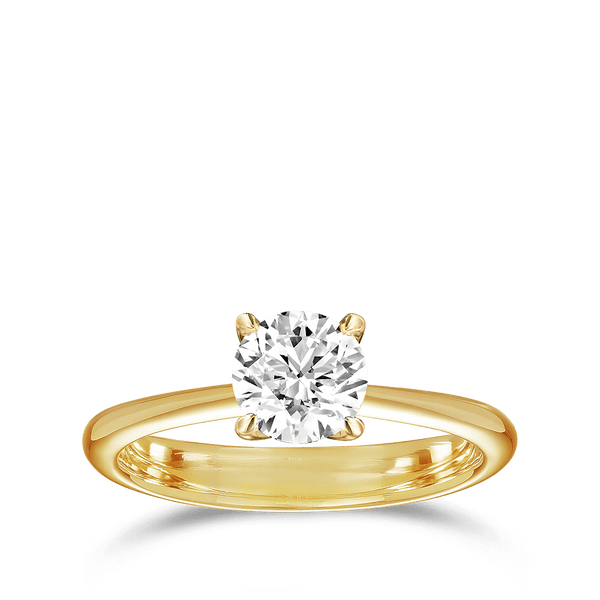 Solitaire diamond discount ring yellow gold