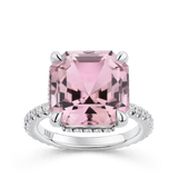 Pink Bi-Colour Tourmaline and Diamond Ring in 18ct White Gold Hardy Brothers 