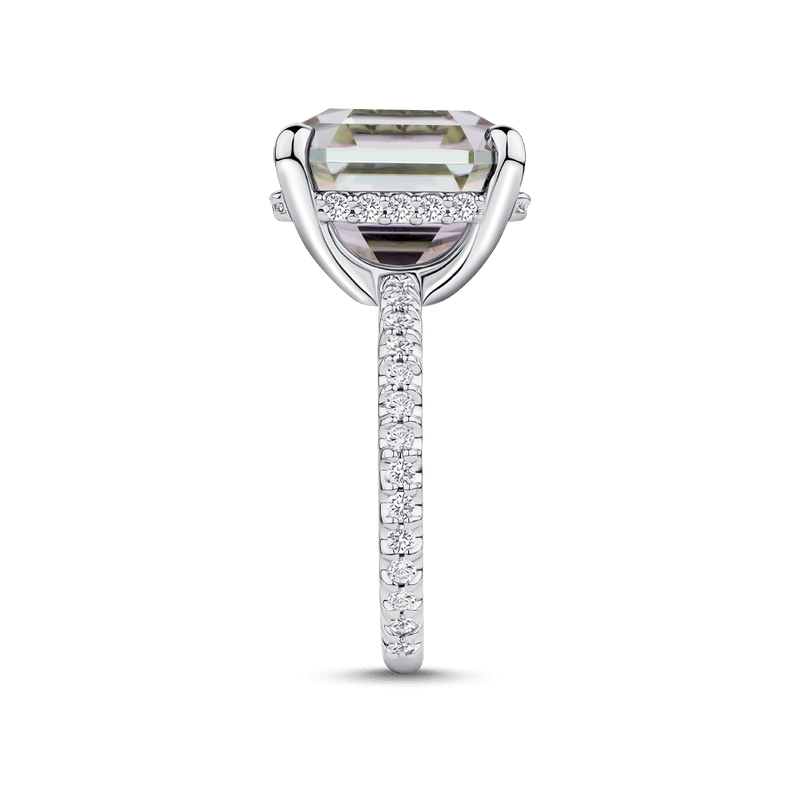 Pink Bi-Colour Tourmaline and Diamond Ring in 18ct White Gold Hardy Brothers 