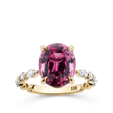 Pink Tourmaline and Diamond Ring in 18ct Yellow Gold Hardy Brothers 