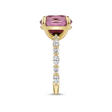 Pink Tourmaline and Diamond Ring in 18ct Yellow Gold Hardy Brothers 