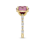 Pink Tourmaline and Diamond Ring in 18ct Yellow Gold Hardy Brothers 
