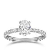 Quintessential 1.00 Carat Oval Solitaire Engagement Ring in 18ct White Gold Hardy Brothers 