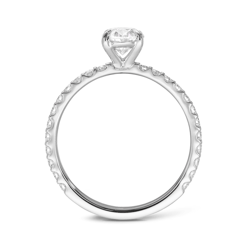 Quintessential 1.00 Carat Oval Solitaire Engagement Ring in 18ct White Gold Hardy Brothers 